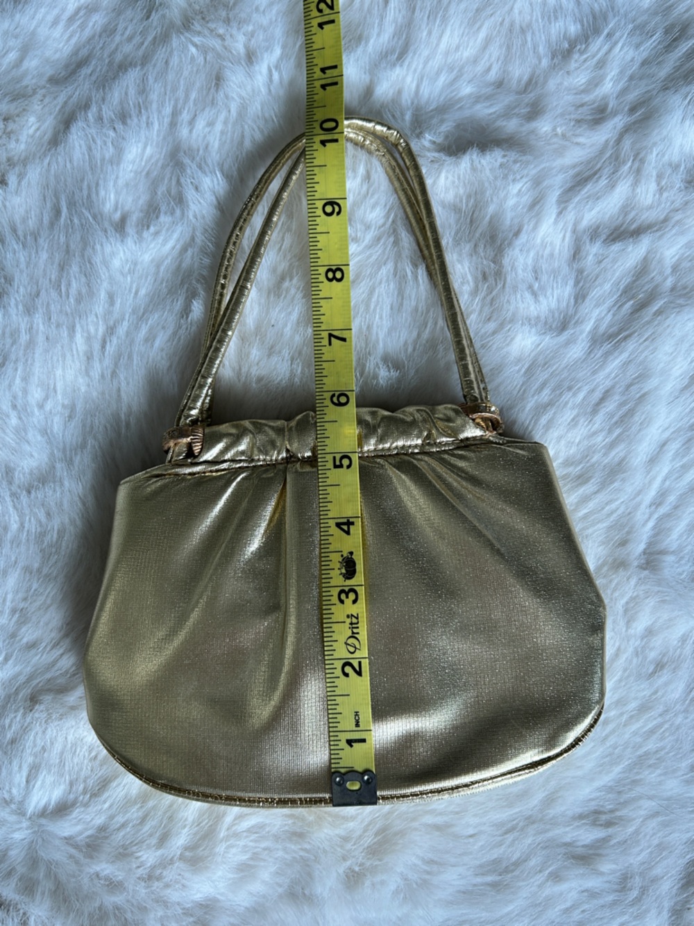3/$20 Vintage Gold Lamé Evening Bag - Picture 6 of 7